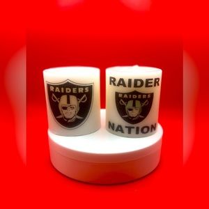Raiders candle set